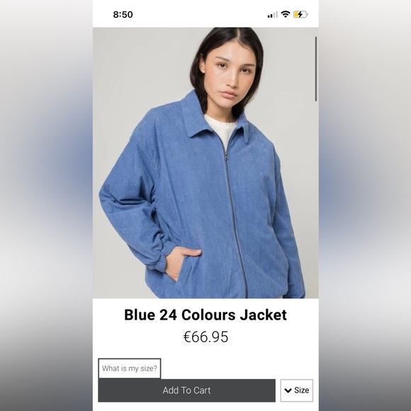 Blue 24 Colours corduroy Jacket - Picture 5 of 5